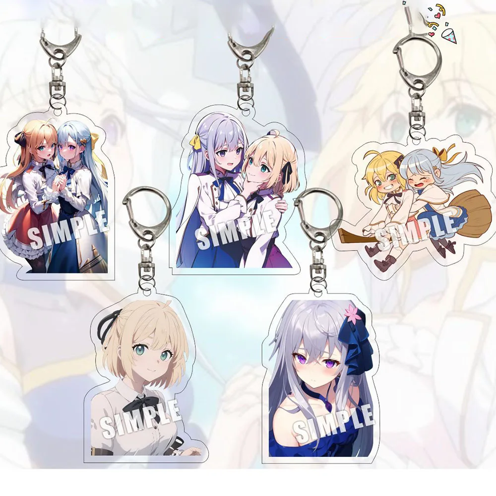 Anime Acrylic Keyring The Magical Revolution Of The Reincarnated Princess And The Genius Young LadyCartoon Keychain Cosplay Gift