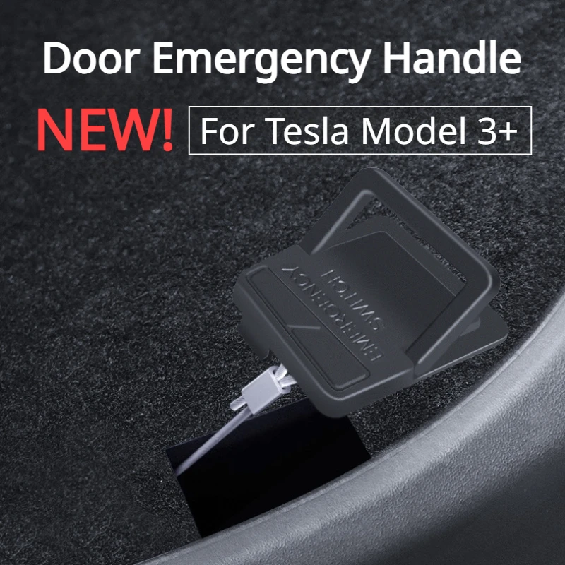 For Tesla Model 3 Highland 2024 Door Emergency Handle Rear Door Physical Mechanical Door Lock Unlock Puller Button Accessories