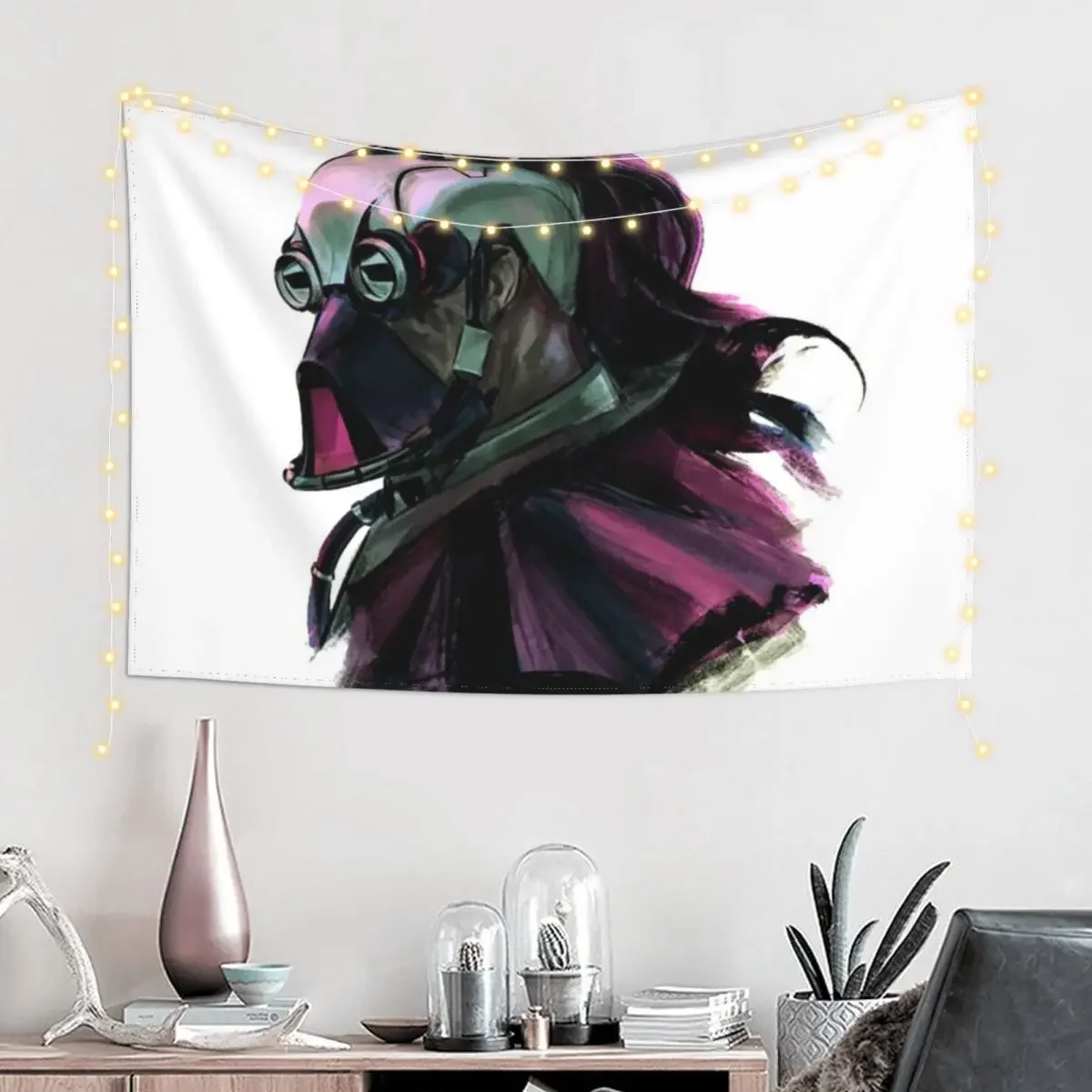 Mortal Kombat Kabal Minimal Art Tapestry Art Mural Korean Room Decor Tapestry