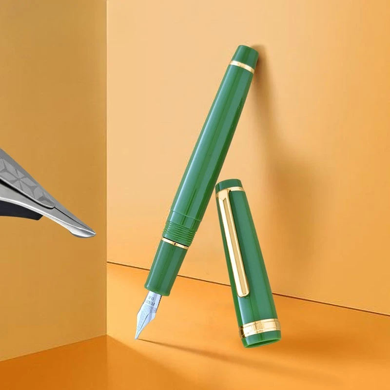 BALAOYE Soft Elastic Pointed Pen Latest Resin New Vest M B 0.5F 1.0 Hand Polished Long Blade Calligraphy Ink Pen Free Shipping