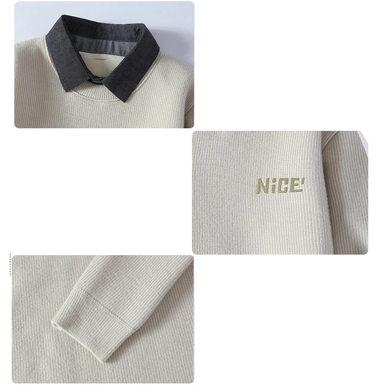 Male Pullover Men's Streetwear Autumn Fashion Sweater Casual Knit Men's Jumpers Spring Sweat-shirt Men Clothing Solid Color