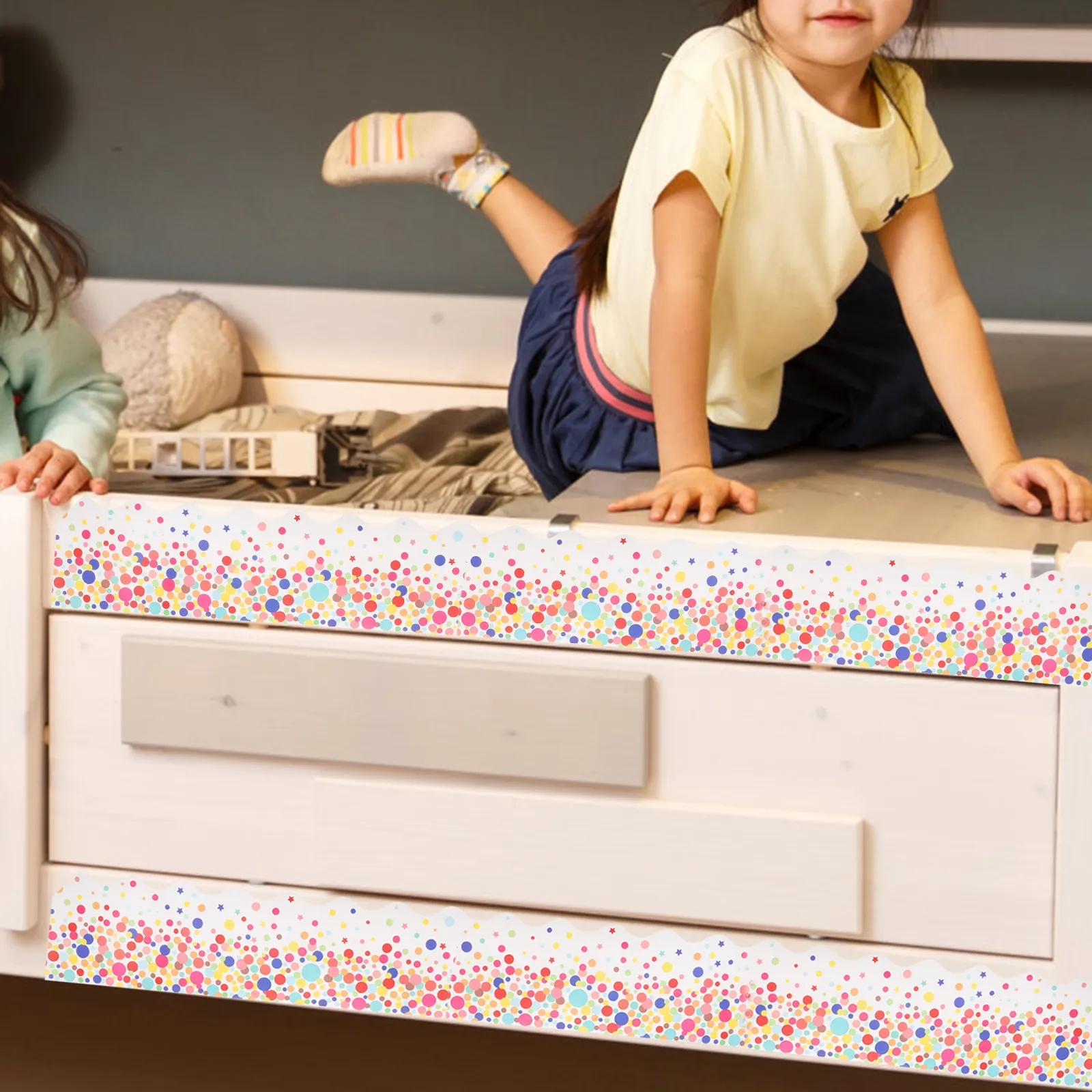 1 Border Sticker Self Adhesive Decorative Border Paper for Classroom Bulletin Board Chalkboard Wall Desk Decoration