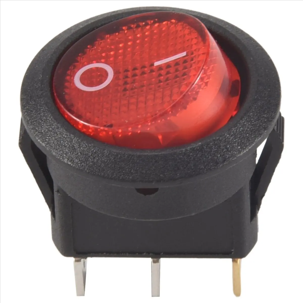 ABGN Toggle Switch Bipolar ON OFF Red 3 Pin 20mm