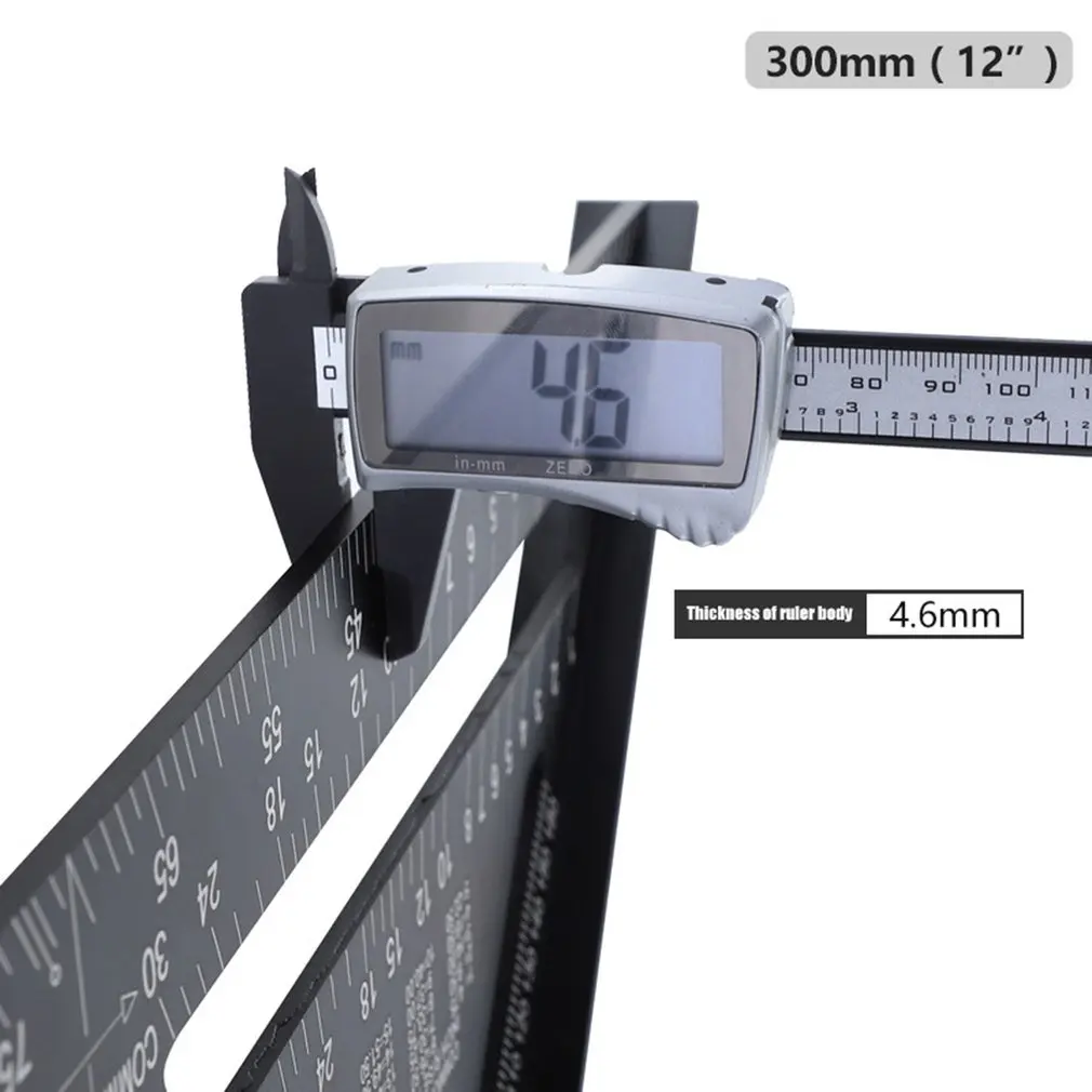 2025 New 7/12 inch Triangle Ruler 90 Degree Square Ruler Woodworking Measurement Tool Carpenter Square Tools Angle Protractor