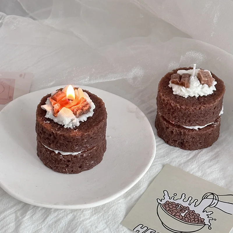DIY 3D Creative Bread Cake Silicone Candle Mold Aromatherapy Plaster Soap Resin Clay Mould Handmade Candle Making Home Decor