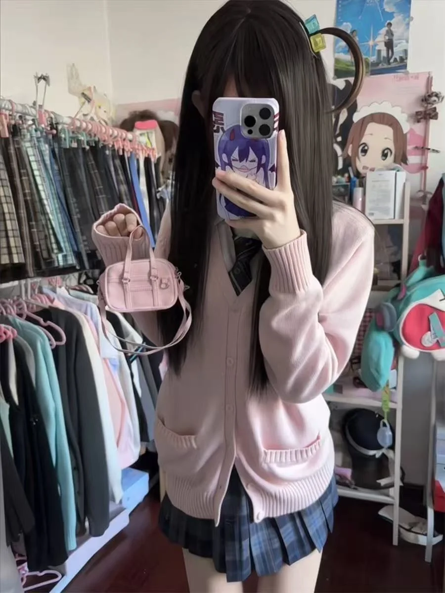 

Свободный вязаный кардиган Long Sve College Sle School orm Jk orm Faionable All Match Осень Зима Новое поступление