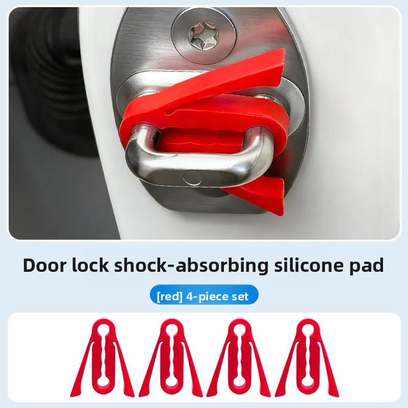 Thickened Silicone Car Door Lock Protector Pad, Shock Absorber Buffer Cushion Anti-Collision Noise Reduction Cover