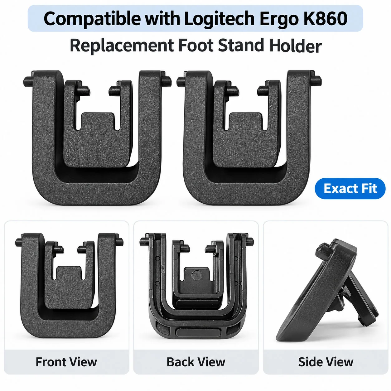 2pcs Keyboard Feet Replacement Parts Compatible with Logitech Ergo K860 Wireless Ergonomic Keyboard Feet Holder