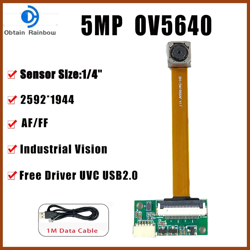 OV5640 Camera Module 5 Million Auto-Focus Fixed-Focus 60/110/120 Degree USB Drive-Free Module for DIY Electronic Component