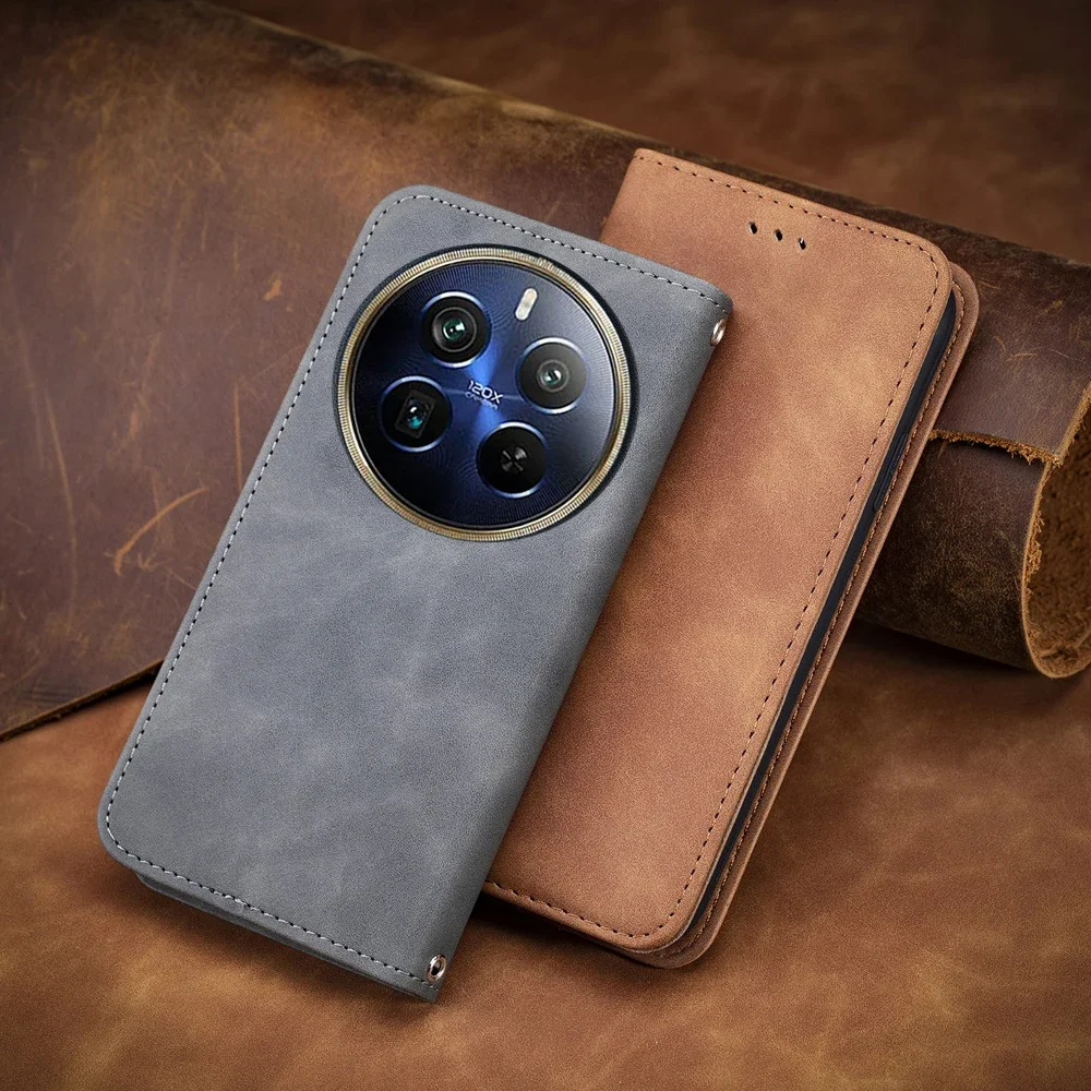 Pop Realme 12 Pro Plus 5G 2024 Luxury Case Leather 360 Protect Magnetic Funda Realme 13 Pro Plus Case Phone Realme12 Pro+ Book C