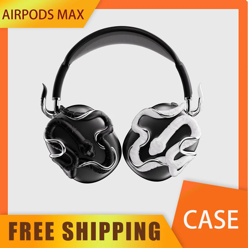 Airpods Max Earphone Case 3D Resin Custom Airpods Max Earphone Case Alien Snake Style Decoration Cover Accessories Anti Fall