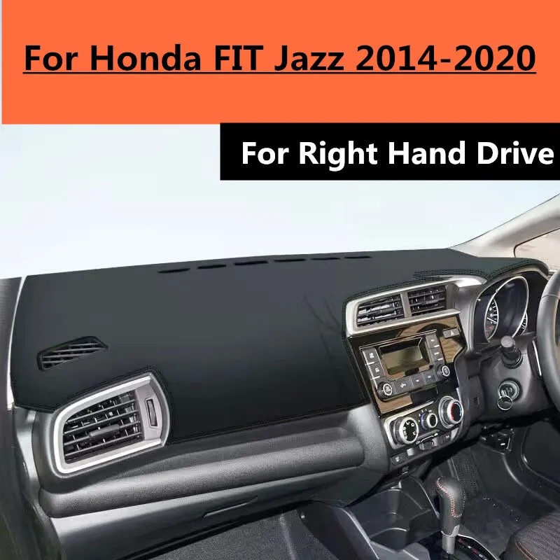 

For Honda FIT Jazz 2014-2020 RHD Leather Car Dashboard Cover Dash Protector Mat