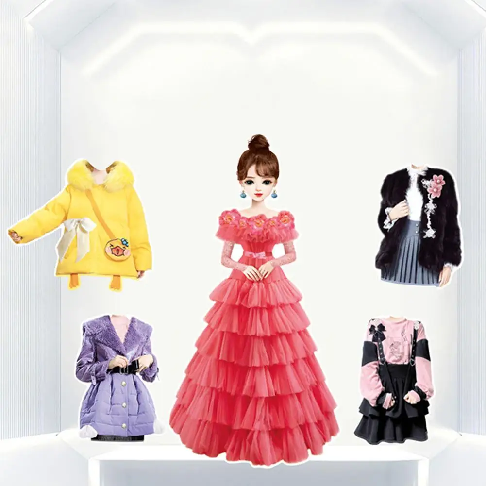 Magnetic Dress Up Puzzle Toy Princess Paper Dolls For Girls Magnetic Dress-Up Dolls Pretend Play Set Preschool Learning Toy Gift