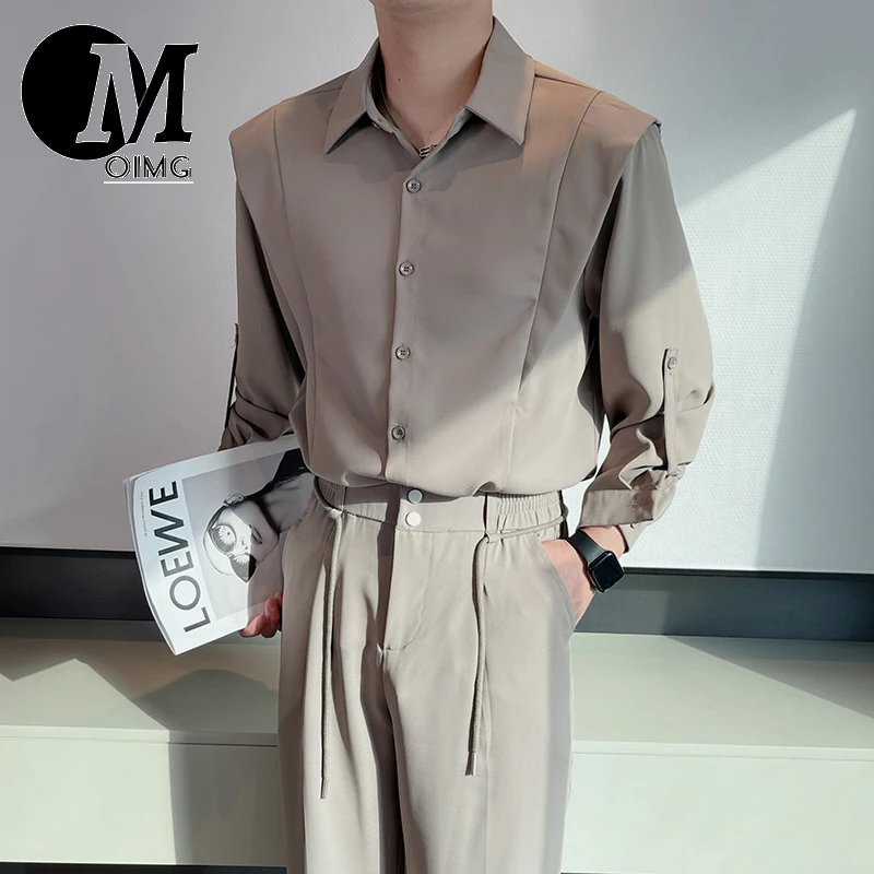 [OIMG] Autumn Light Mature Style, High-end Casual Long Sleeved Shirt Pants Two-piece Set, Cool And Stylish Men's Set