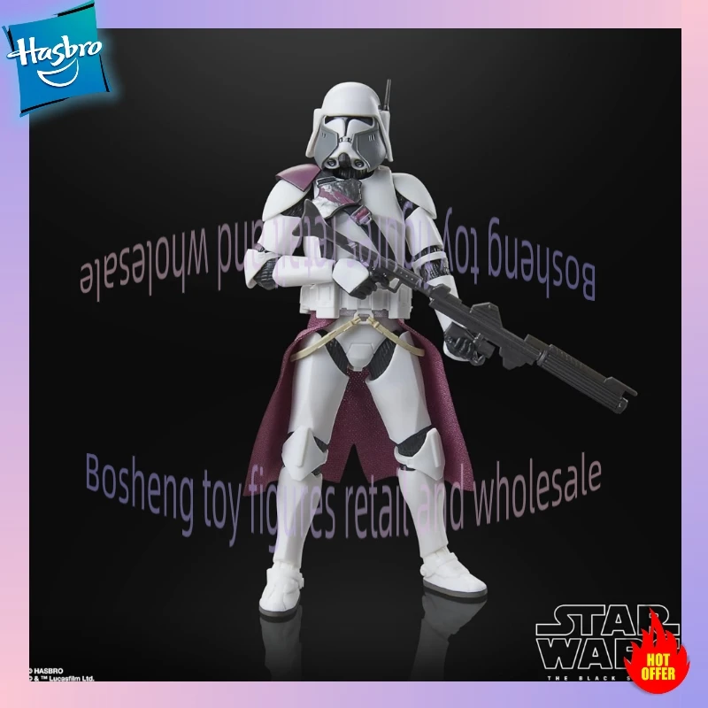 Original Hasbro Star Wars The Black Series Clone Commander Bacara Anime Figure Collection Models Toys view 3