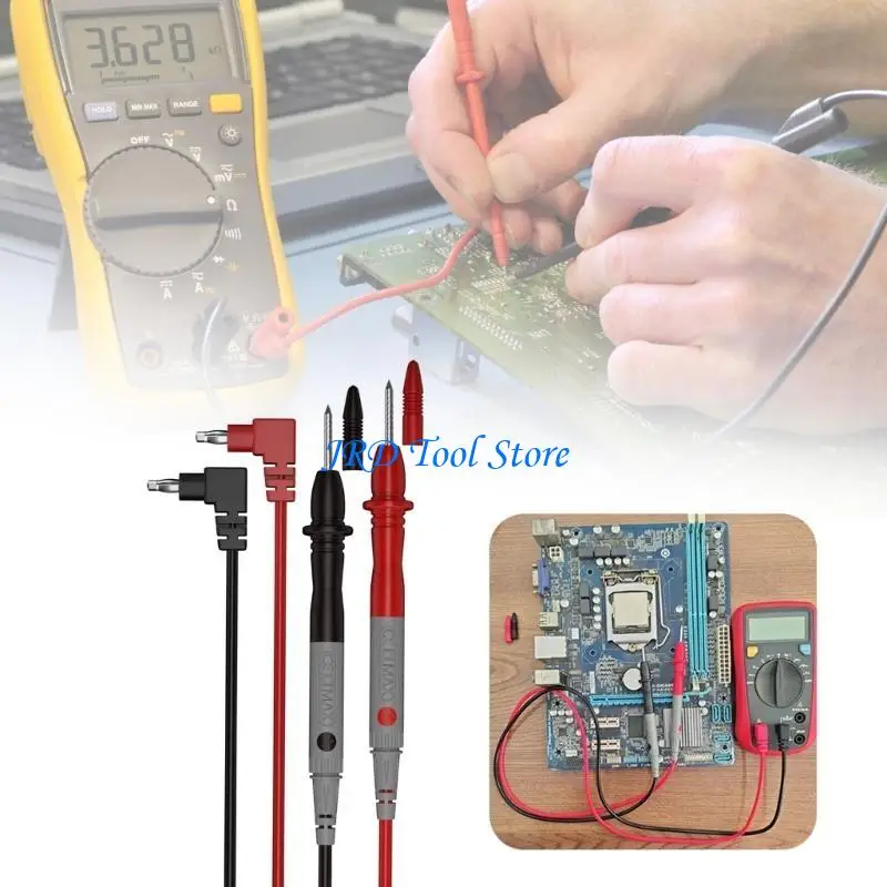 A2UD High Precisions Multimeter Test Leads  with Needle Tip  Insulated Multimeter Probes Leads  Upgrades for Electrical Testing