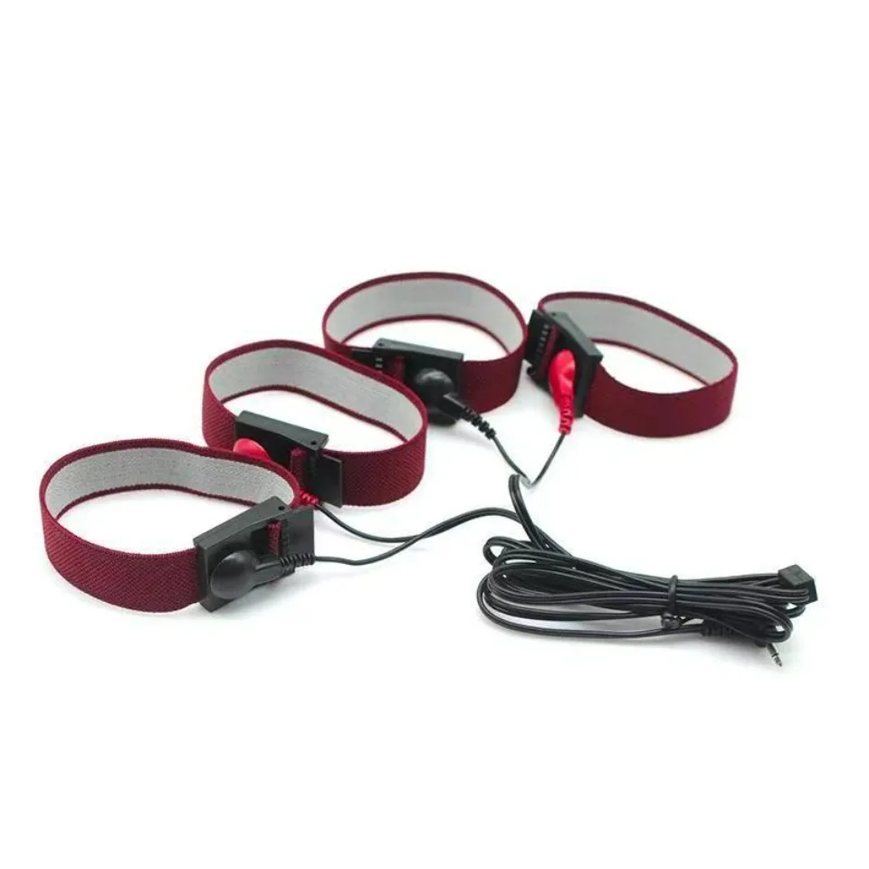 Conductive Bracelet Adjustable Wrist Strap Band for Tens DDS Meridian Massage Instrument with 3.5mm Snap