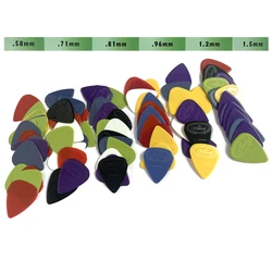 Lots of 100pcs Alice AP-G Projecting Nylon Guitar Picks Anti-Slip 6 thicknesses 0.58mm ~ 1.5mm