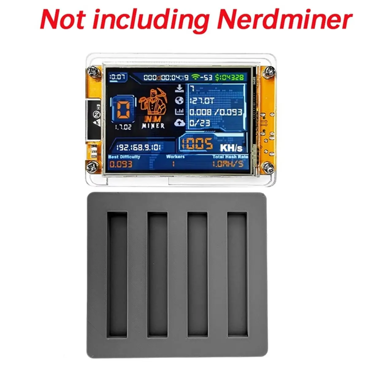 SWXF 2.8 Inch 4 Slots Base Bracket for NerdMinerBitcoin Crypto Solo Miner 4 Slots Stand