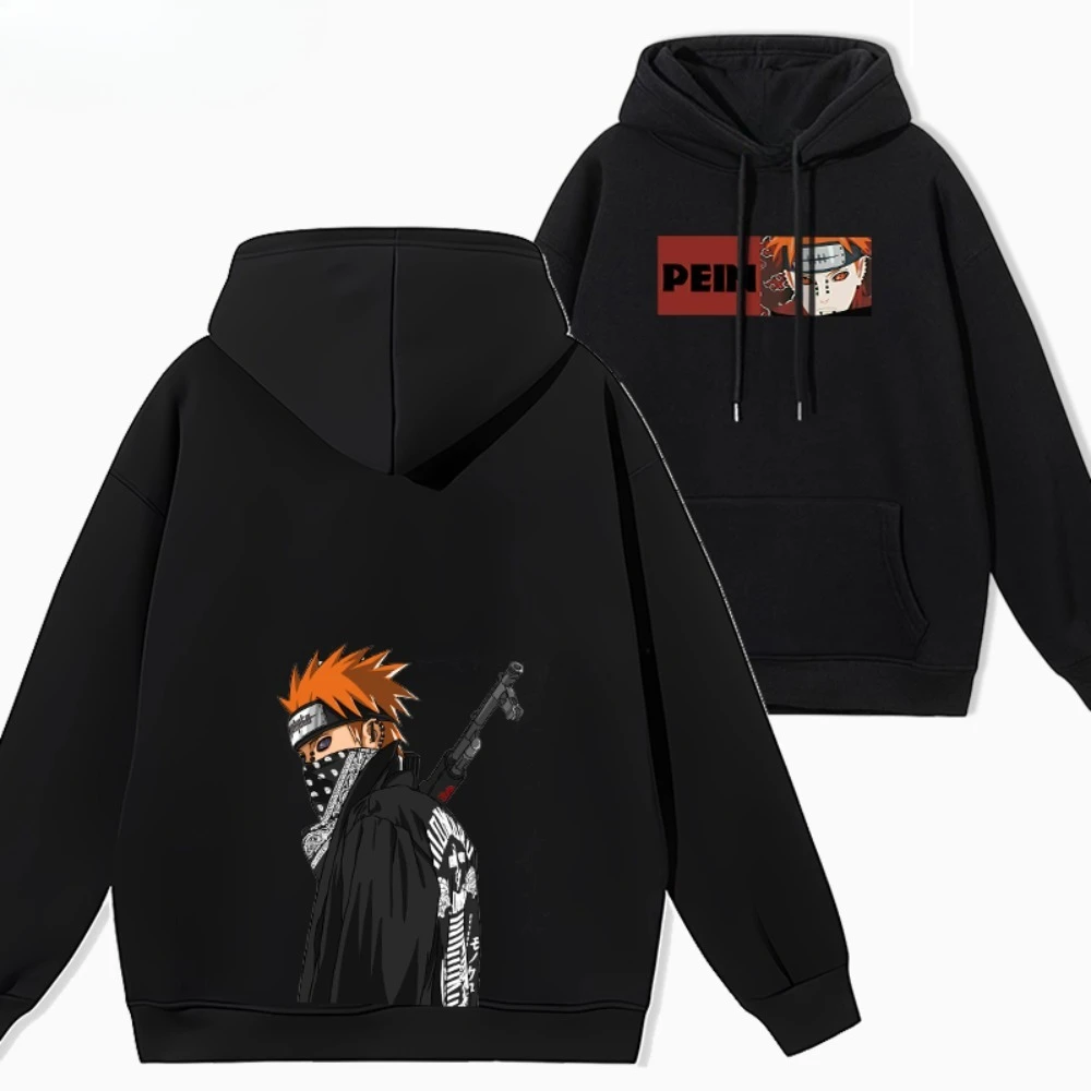 

2025 New Autumn and Winter Hokage Animation Printing Long-sleeved Men's and Women's Same Christmas High-quality Thermal Hoodie