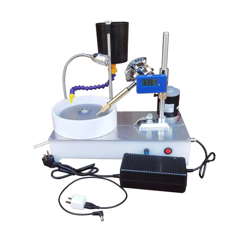 Mini Electric Gem Carving Polisher Jade Agate Faceting Machine Jewelry Making Grinding Tool
