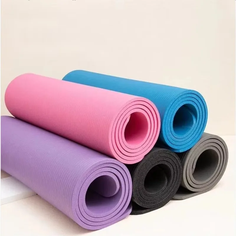 Wholesale Thick 10mm Private Label Custom Printed High Quality Anti Slip Eco-Friendly Material Nbr Yoga Mat for Beginners