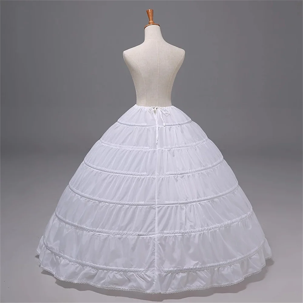 MisShow Ball Gown 6 Hopps Petticoat for Wedding Dress 9 Colors Crinoline Underskirt for Bridal Gown Floor Length Puffy Skirts