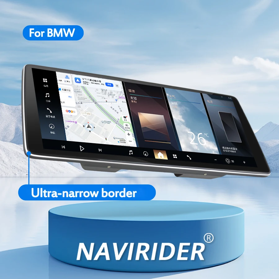 12.8Inch Screen Car Radio For BMW X5 X6 E70 E71 F15 F16 2010- 2017 CIC NBT Android 15 Multimedia Stereo GPS Navigation Carplay