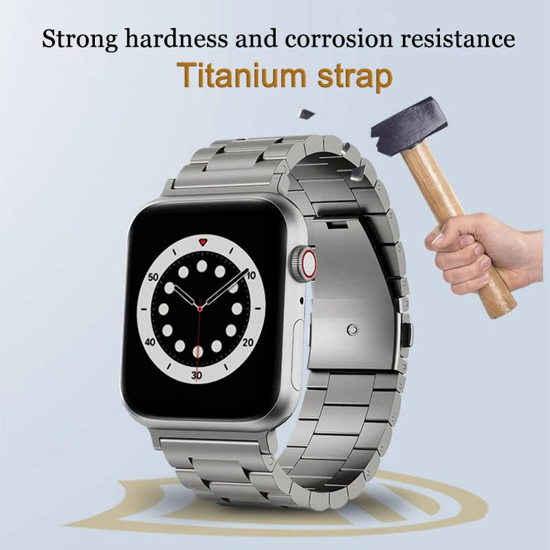 Titanium Horlogeband Voor Apple Horloge Ultra 7 6 Se 44Mm 49Mm 38Mm 42Mm Sport Armband Riem voor Iwatch Band Metalen Lus Accessoires