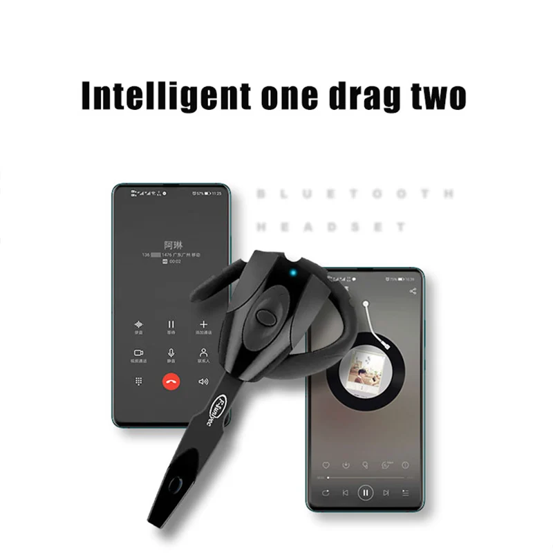 #Wireless Headphones Business Earphones Bluetooth-Compatible Headset Microphone Rechargeable Standby Car Driving Sport Handsfree image 5