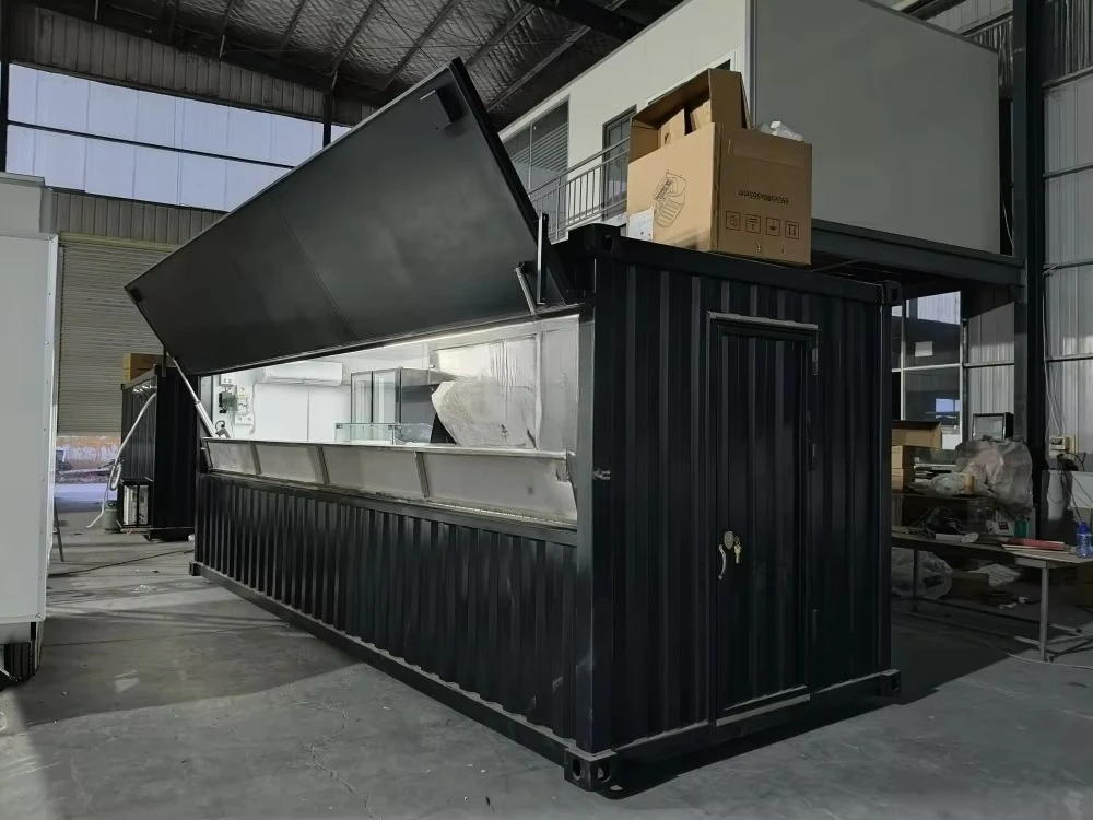 Portable steel container kitchens for mobile catering solutions, eco-friendly 20ft/40ft multipurpose units