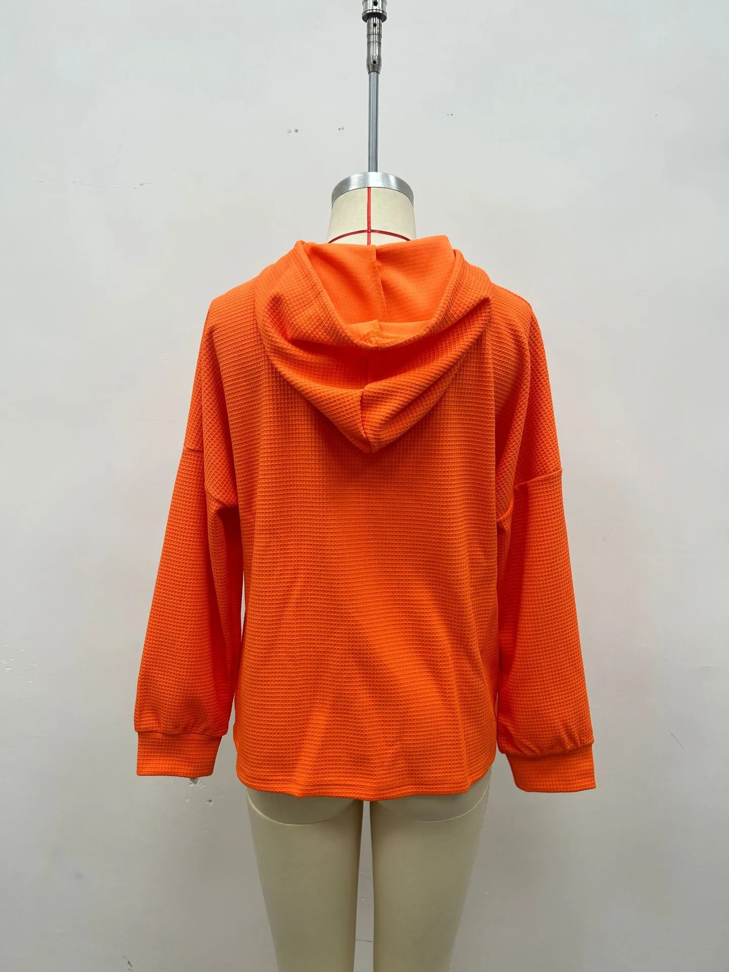 Casual Long Sleeve Sweatshirt Loose Fit with Pullover Irregular Hooded Hoodie Standard Length Women Sweatshirts