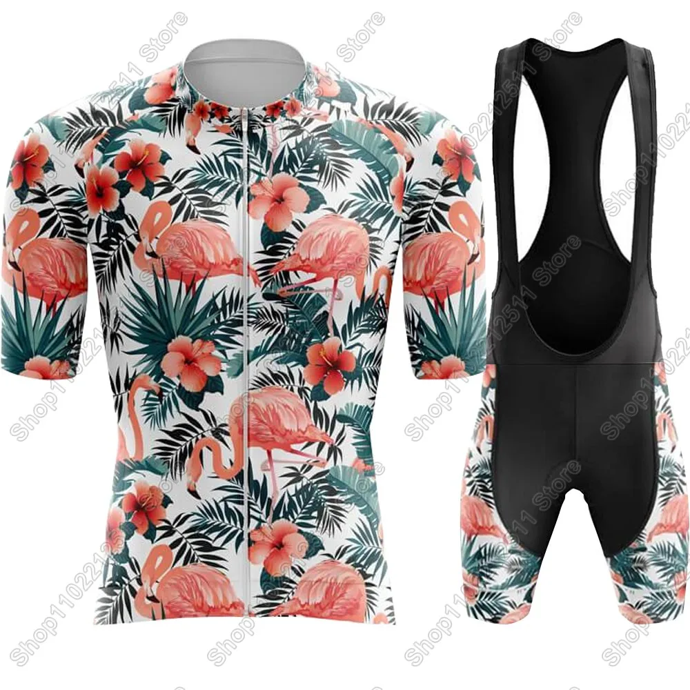2025 Flamingo Cycling Jersey Set Bicycle Clothing Men Summer Road Bike Shirts Suit Bicycle Bib Shorts MTB Ropa Maillot view 6