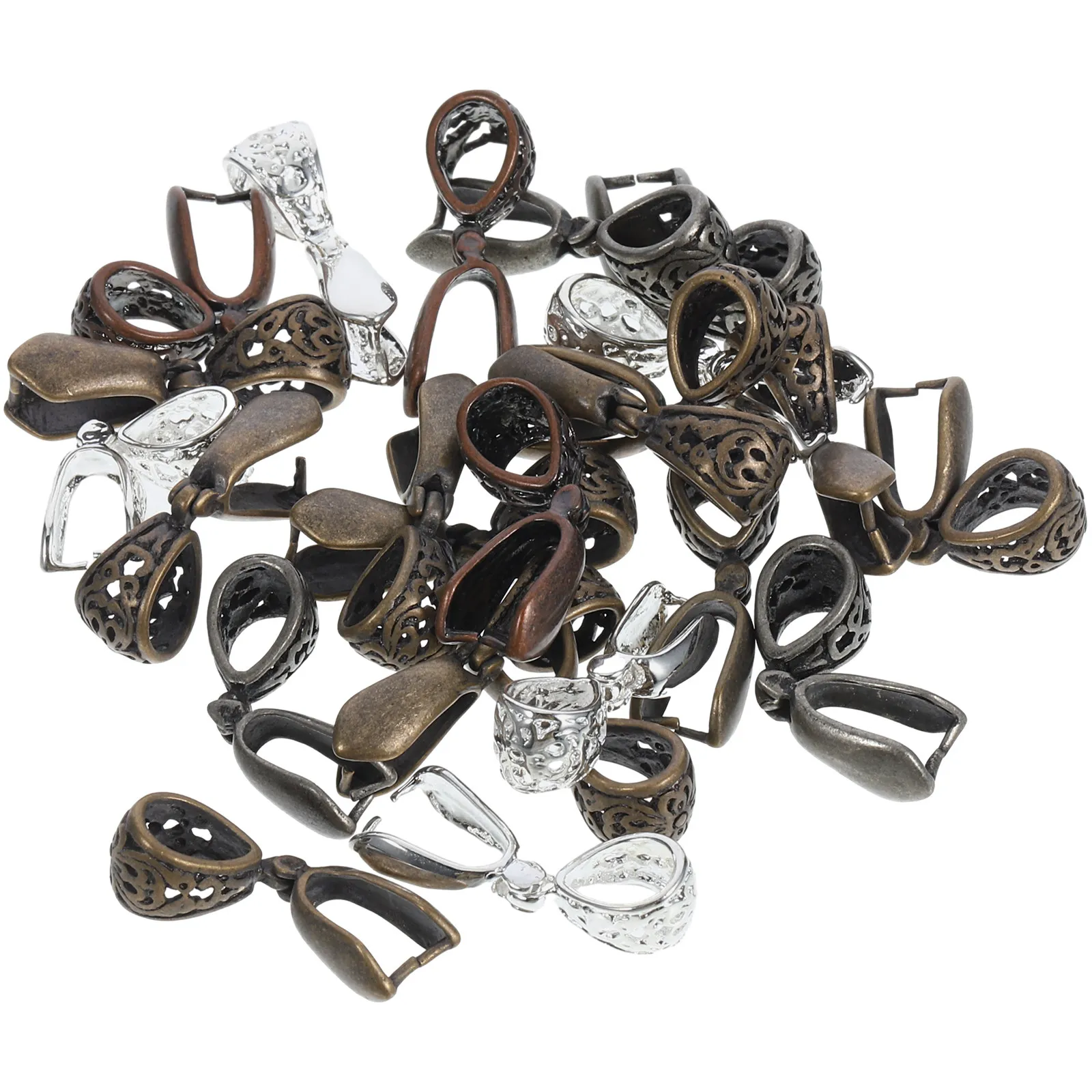 

24 шт. латунные застежки-подвески для украшений с нефритом и кристаллами, изящные винтажные аксессуары для рукоделия, подарочные латунные застежки-подвески с нефритом