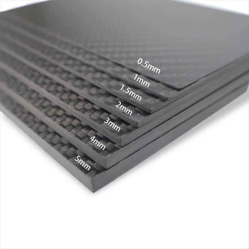 Easy to Install 125mm X 75mm Real Carbon Fiber Plate Panel Sheet 0.5/1/1.5/2/3/4/5mm Thickness Composite Hardness Material for D