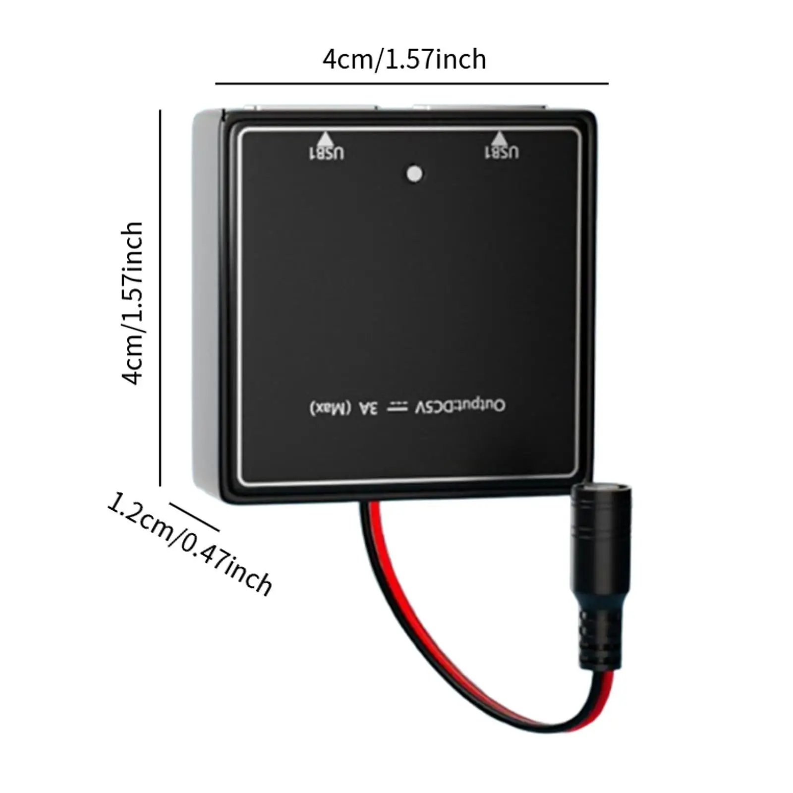 Stabilizer Tegangan Surya 5V3A Pengontrol Pengisian Panel Surya USB Ganda Hitam