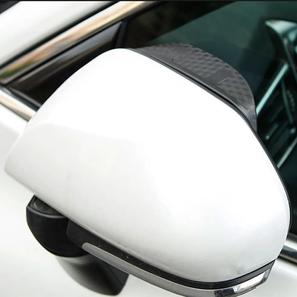 For VW Passat B8 Variant Alltrack 2015 2016 2017 2018 2019 2020 2021 Car Rear View Mirror Frame Stick Rain Cover Eyebrow 2PCs
