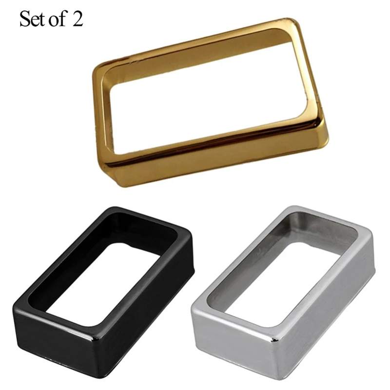 

2 Pcs Electric Guitar Open Style Humbucker Pickup Cover Frame Replacement Humbucker Pickup Mounting Ring Easy to Use 24BD