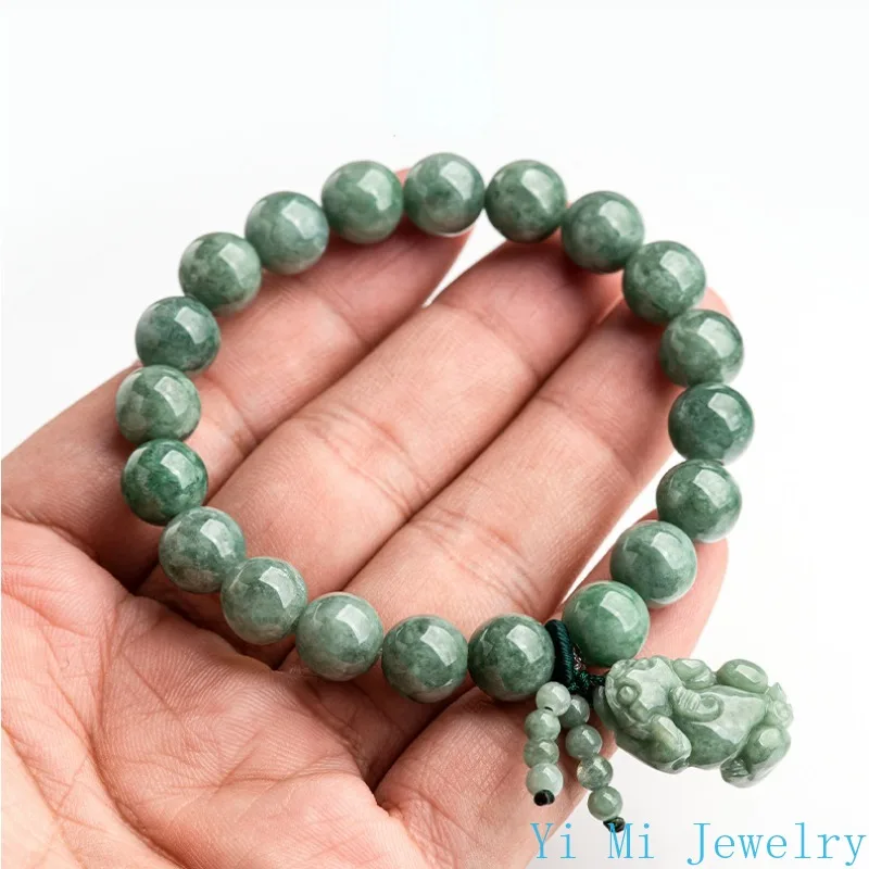 New Burmese Jade Pixiu Bracelets Chinese Green Gemstones Women Real Bracelet Jewelry Natural Jadeite Bead Accessories Designer
