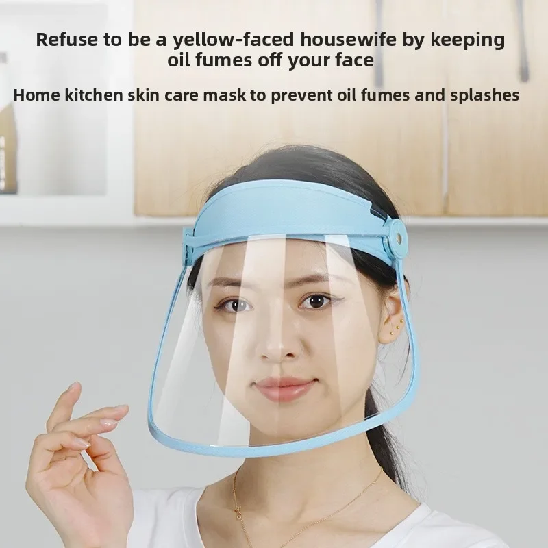 Men Women Transparent Protective Empty Top Cap Anti Oil Fume Face Shield Windproof Hat for Kitchen Cooking Outdoor