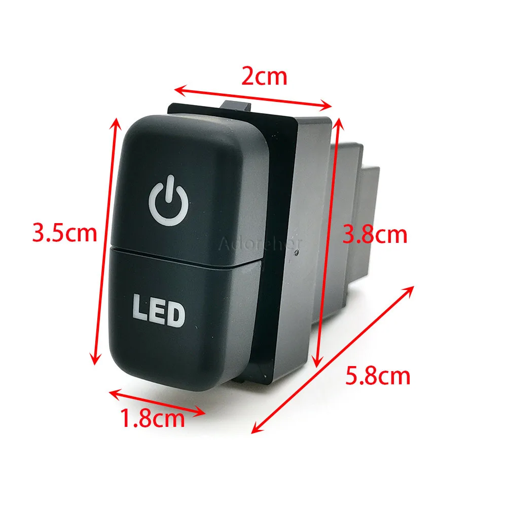 1 قطعة لميتسوبيشي باجيرو V73 المزدوج LED قفل فتح مروحة الطاقة الجبهة الخلفية التفاضلية زر التبديل
