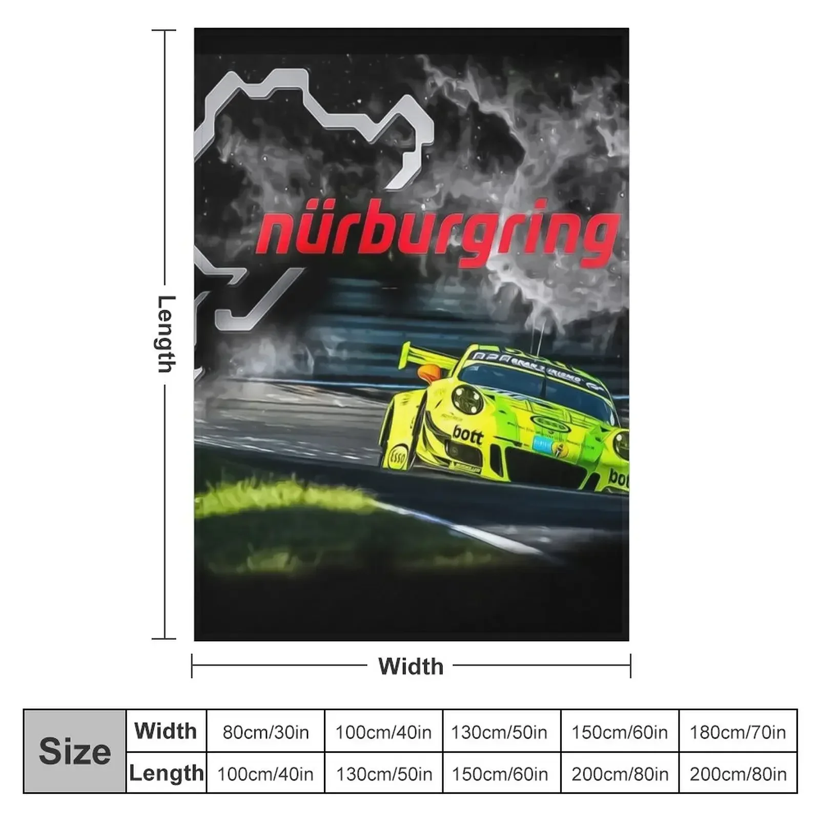 nurburgring Print Throw Blanket Retros Decorative Beds Custom Hair Blankets