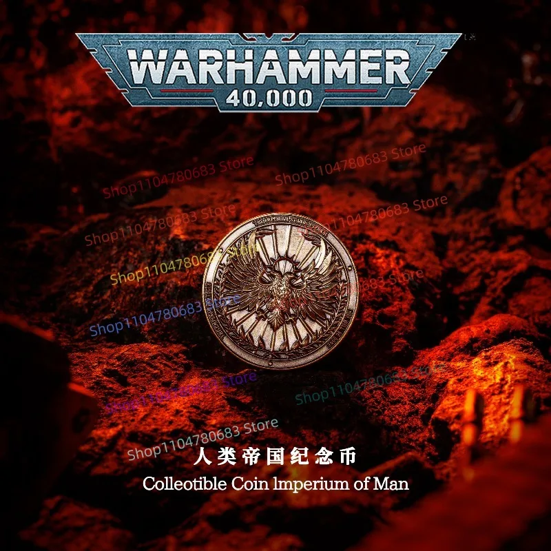 Starforged Official Warhammer 40K Merchandise, Imperium of Man Brass Imperial Aquila Emblem Ornament