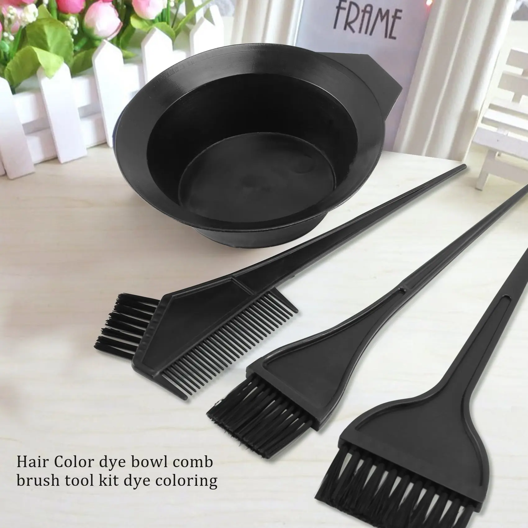 Hair Color Dye Bowl Comb Brushes Tool Kit Set Tint Coloring