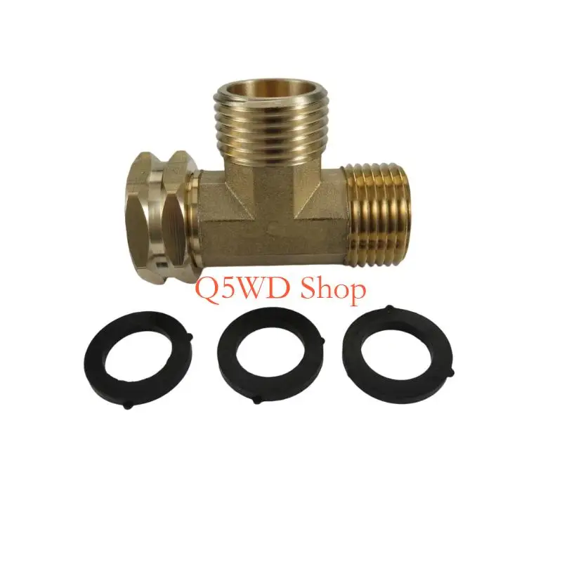 Q5WD 3/4inch Brass Pipe Fitting for Garden Hose Water Flows Distribution