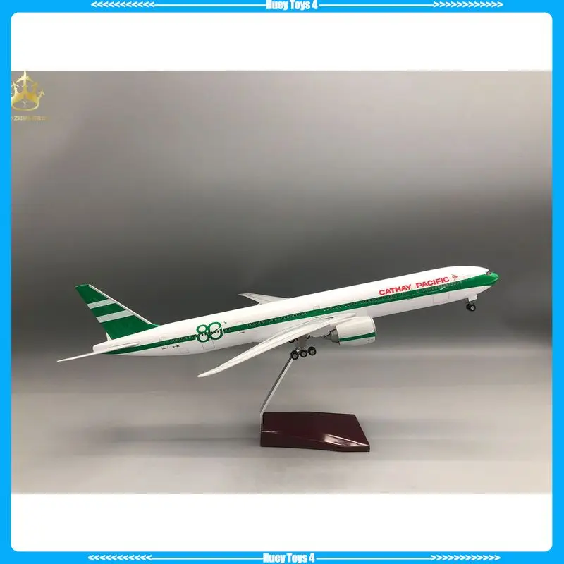 

Cathay Pacific 80th Anniversary Boeing 777-300er Aircraft Model 47cm With Led Lights & Wheels Static Simulation Display Decorat