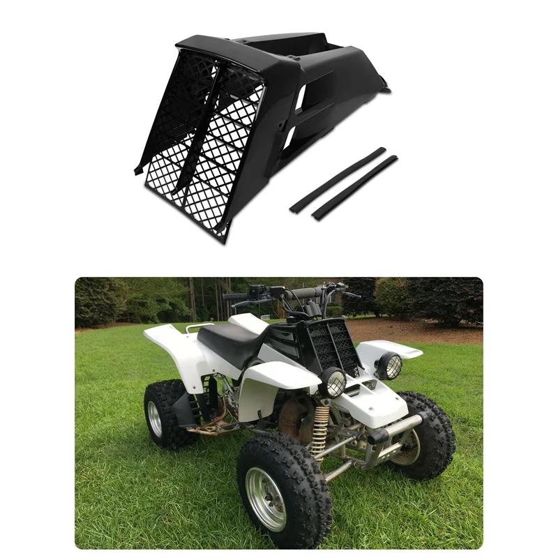 

Черная крышка радиатора для газового бака с решеткой радиатора для Yamaha Banshee 350 YFZ350 1987-2006