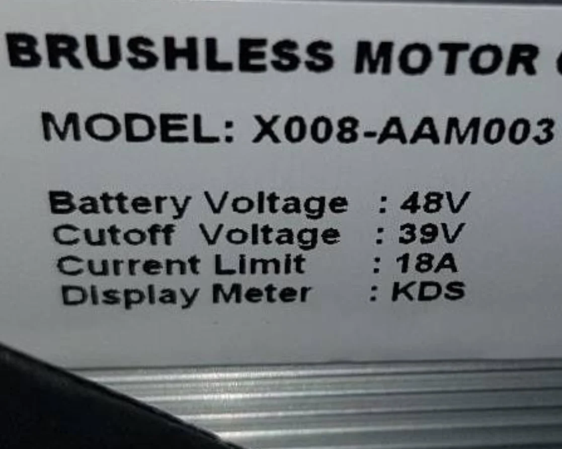 BRUSHLESS MOTOR CONTROLLER 48V/39V 18A KDS X759-AAM001(X008-AAM003) Electric Bicycle Accessories