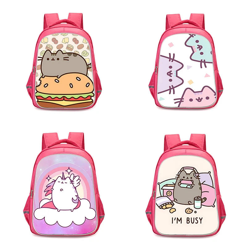 Child Cute Pusheens cats Backpacks Girls Student Birthday Gift School Bags Camping Durable Rucksack