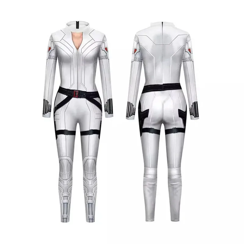 

XT8Lace Sequins Pattern 3D Printed Skeleton Robot Cosplay Costume Sexy Jumpsuit Women Halloween Party Clothing Slim Tight B@XT6！